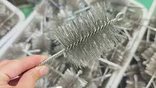 stainless steel wire twisted tube brushes for removing dust of the chimney flue/vent china factory