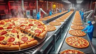 How Pizza Is Made  Inside a Mega Pizza Production Factory ASMR