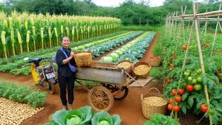Harvest Farm Produce: Peanuts, Mustard Greens, Corn, Tomatoes To Sell At The Market &ndash; Girl Farm