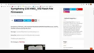 Symphony Z35 HW2_V12 Dead Lcd Fix Scatter Flash File & Emmc Dump File 2 In 1
