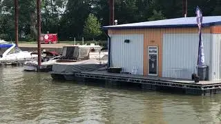 Video taken at 08 05 2018 11:09hrs; Shows crane dug up so much mud that it created a new shore line