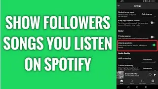 How To Show Followers Songs You Listen On Spotify