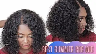 Perfect Curly Bob Summer Wig /Beginner Friendly No Work Needed /Summer/ Luvme Hair