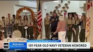 101-Year-Old Veteran Lerna Keddie Honored at Creekside Oaks Retirement Living in Folsom, California