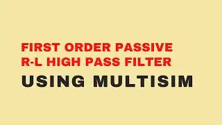 First order passive  R-L  high pass filter .
