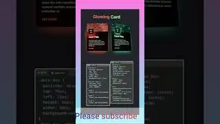 Glowing cards using html css #glowing #css #html #js #marriageproposal #comedyeffect