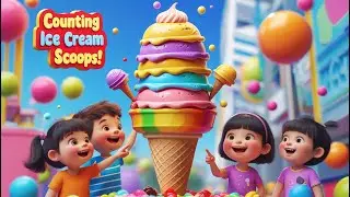 🍦 Counting Ice Cream Scoops Song  Fun Numbers Rhyme for Kids #nurseryrhyme