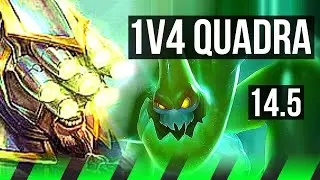 MASTER YI vs ZAC (JNG) | 1v4 Quadra, Rank 10 Yi, Dominating | BR Grandmaster | 14.5