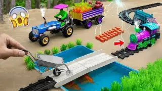 Mini concrete bridge making guide: Homemade tractor and truck safety solutions