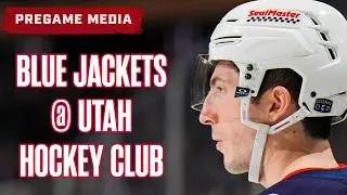 Head Coach Dean Evason and Zach Werenski, Blue Jackets @ Utah Hockey Club | Pregame Media