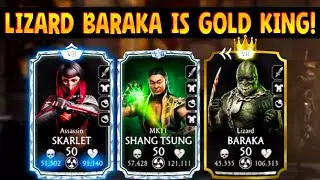 MK Mobile. I Was Wrong... Lizard Baraka is TRUE Gold King!