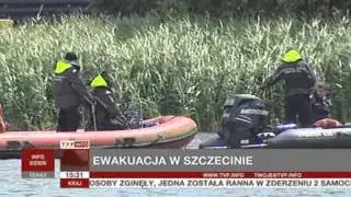 Wielka ewakuacja w Szczecinie. Usunęli niewybuch (TVP Info, 30.06.2013)