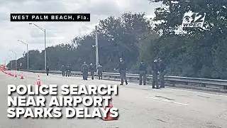 Agencies search tree line near Palm Beach International Airport after weekend incident