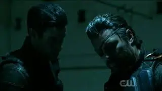 Arrow 6x06 John tells Lily about the drugs/ Oliver & Slade escape