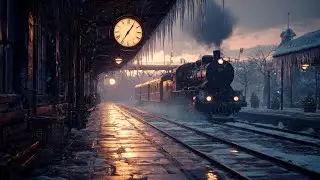 Midnight Train in the Snow &bull; Cozy Piano Music for Deep Sleep