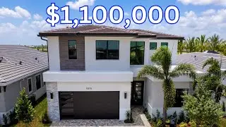 TOUR A MODERN NEW PALM BEACH GARDENS NEW CONSTRUCTION LUXURY HOME | AVENIR | Florida Real Estate