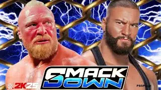 Brock Lesnar vs Bron Breakker Wwe Smack Down 09 Jan 2026 Steel Cage WWE2k25 - PS5 4K Game Play