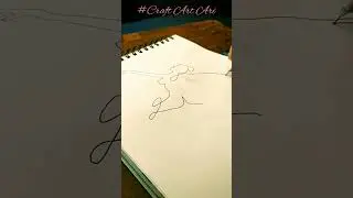 Ballerina in one line art