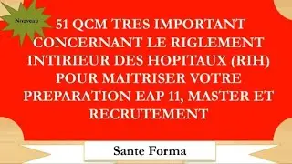51 QCM GLOBALS DU RIH POUR MAÎTRISER VOTRE PRÉPARATION EAP 11,MASTER ET RECRUTEMENT