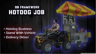 FiveM HotDog Job | Vehicle with Stand | Unique Features | DB Framework