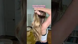 easy half up half down hairstyle #hairtutorial