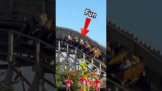 Super fun and fast wooden roller coaster Plopsaland Belgium ! #themepark #ride #rollercoaster #pov