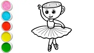Beautiful Ballerina Cappuccina Drawing, Painting and Coloring For Kids and Toddlers_ Easy Art 