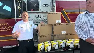 GMES and BRK donate to the City of Cortland FD