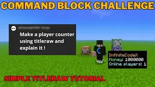 Minecraft Command Block Challenge: Simple titleraw Command Tutorial