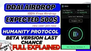DDAI DePIN Airdrop 2025 | Earn Free Crypto by Running a Node | Humanity Protocol B Version Free Earn