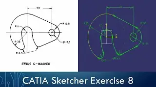 CATIA Sketcher Exercise - Sketch 8
