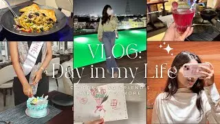 Day in my Life:Aesthetic Vlog Indian 💌🎂celebrating friend’s birthday, bday card,yapping,foods & more