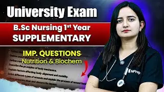 RUHS Supplementary Exam | BSc Nursing 1st Year Nutrition & Biochem Important Questions | NPrep