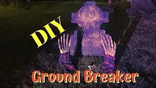 Dollar Tree Free DIY How To Build Ground Breakers Front Yard Halloween Decor Decorations