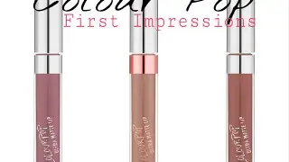 Colour Pop BEEPER, CHI, LUMIERE 2 + Lip Swatches! / First Impressions