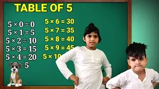 Multiplication Table of Five 5 x 1=5 times tables #tableof5 #multiplicationtableof5 #5TimesTables