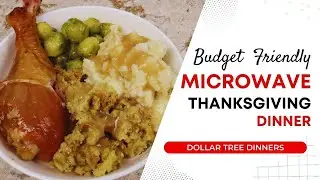 $10 Microwave Only Thanksgiving Dinner for Two | 20 Minute Complete Dinner | Holidays on a Budget