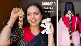 Trending Hairstyles at home | Meesho Stylish Hair Accessories  #affordable #meesho #hairstyles