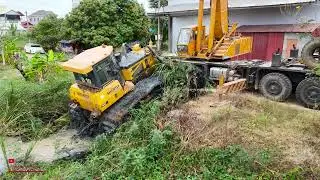 Seriously​ Failure! Incredible Recovery Dozers Over Job At Night And Skills Power Heavy Rescued Full