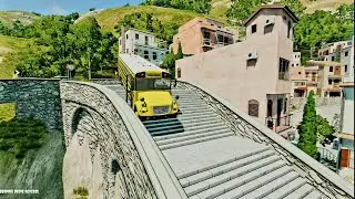 Beamng Truck 🚚 and Bus 🚌 vs Stairs - BeamNG Drive 🔥