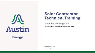 Technical Solar Contractor Meeting - November 20th, 2025