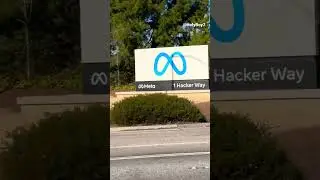 Cruising by the Iconic Meta-Facebook Sign in Palo Alto, California.#meta #facebook #sign #signboard