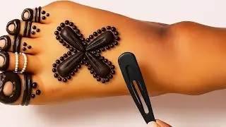 New Easy simple jewellery mehandi design for leg- Mehandi ka design- henna design