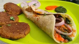 Lucknow's famous street food kebab paratha veg kabab paratha complete recipe