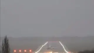 Tough Crosswind Landing During Dennis Storm