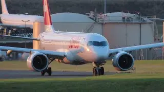 Golden Hour Takeoff | Swiss Airlines A223 Soars from Birmingham at Sunset | Plane Spotting BHX ✈️