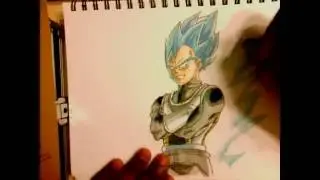 Inkmaster Channel Debut| DBS:Super Saiyan Blue Vegeta Speed Art #1