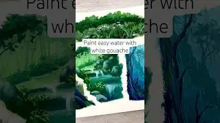 Мой любимый способ рисовать воду &mdash; маленькой порцией белой гуаши! #гуашь #живопись