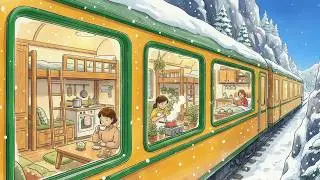 Warm Little Home on a Winter Train: A Cozy Trip with Friends | Ghibli-Style Video