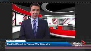 Fake BBC News report on nuclear war goes viral. Jeff Semple reports from London.